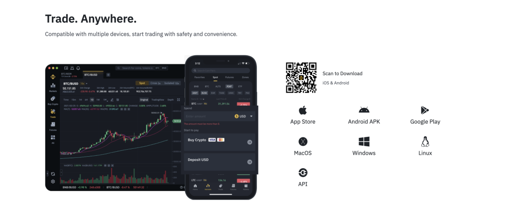 Trade Anywhere with Binance