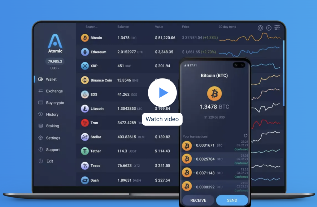 Atomic Cryptocurrency Wallet