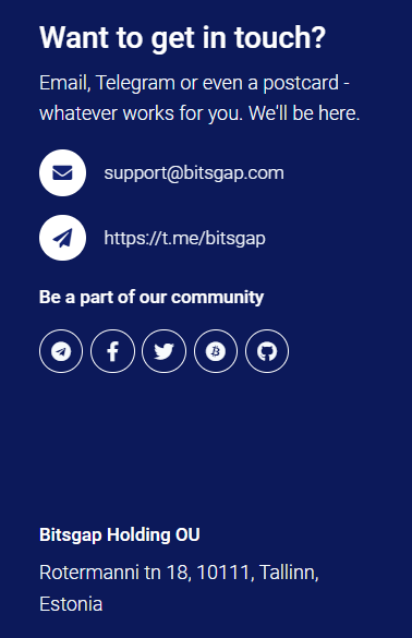 Bitsgap Review Customer Support