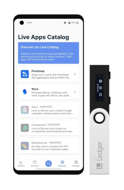 Ledger Nano S Connect Services