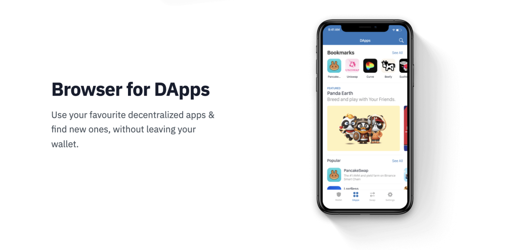 TrustWallet Browser for DApps