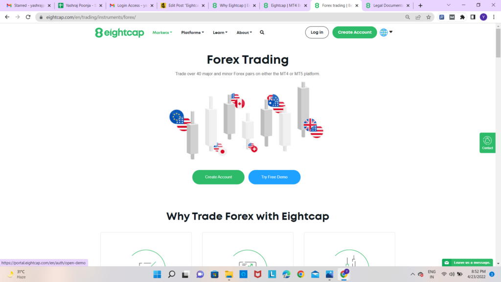 Trading Forex a otto capitali