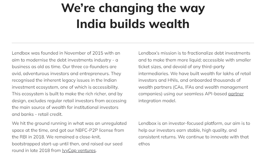 Lendbox cambia il modo in cui l'India crea ricchezza