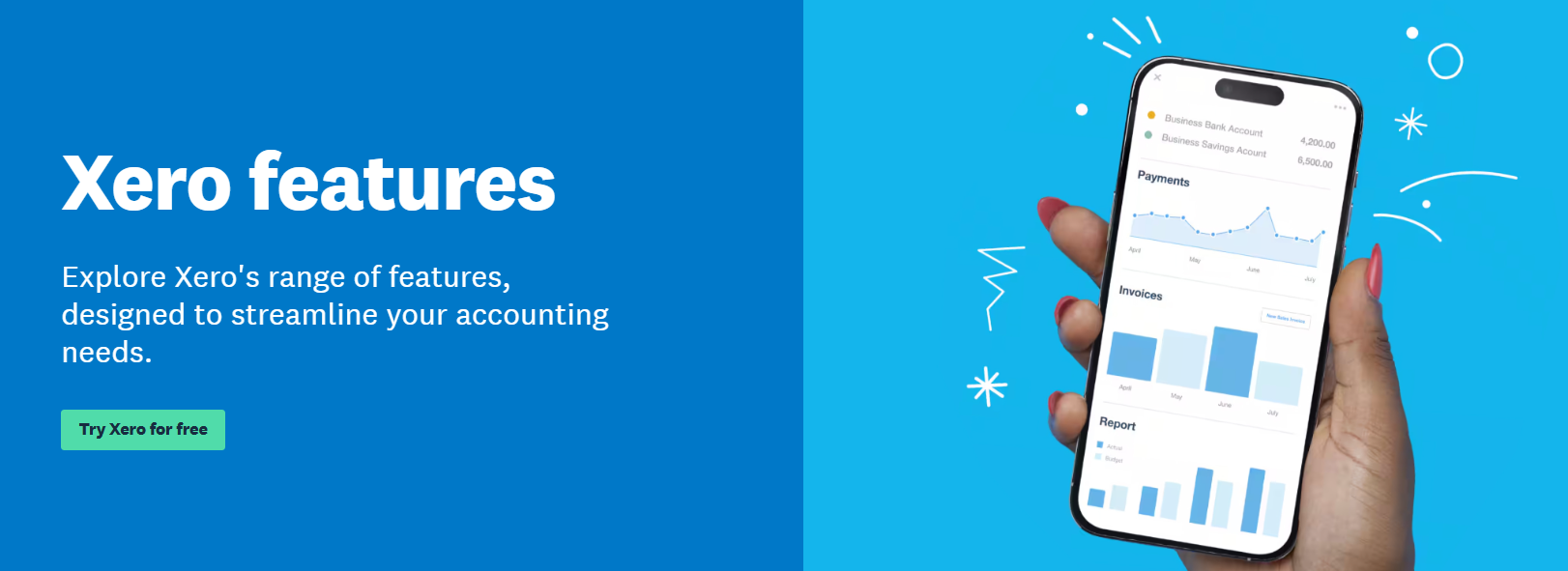 Xero Features Home Interface