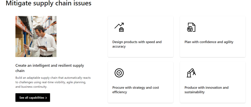 Microsoft Dynamics 365 SCM Features