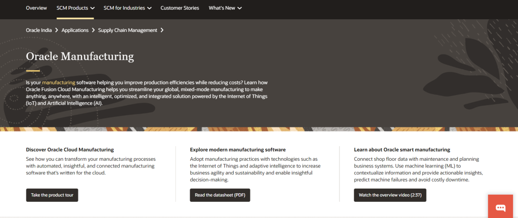 Oracle SCM Manufacturing