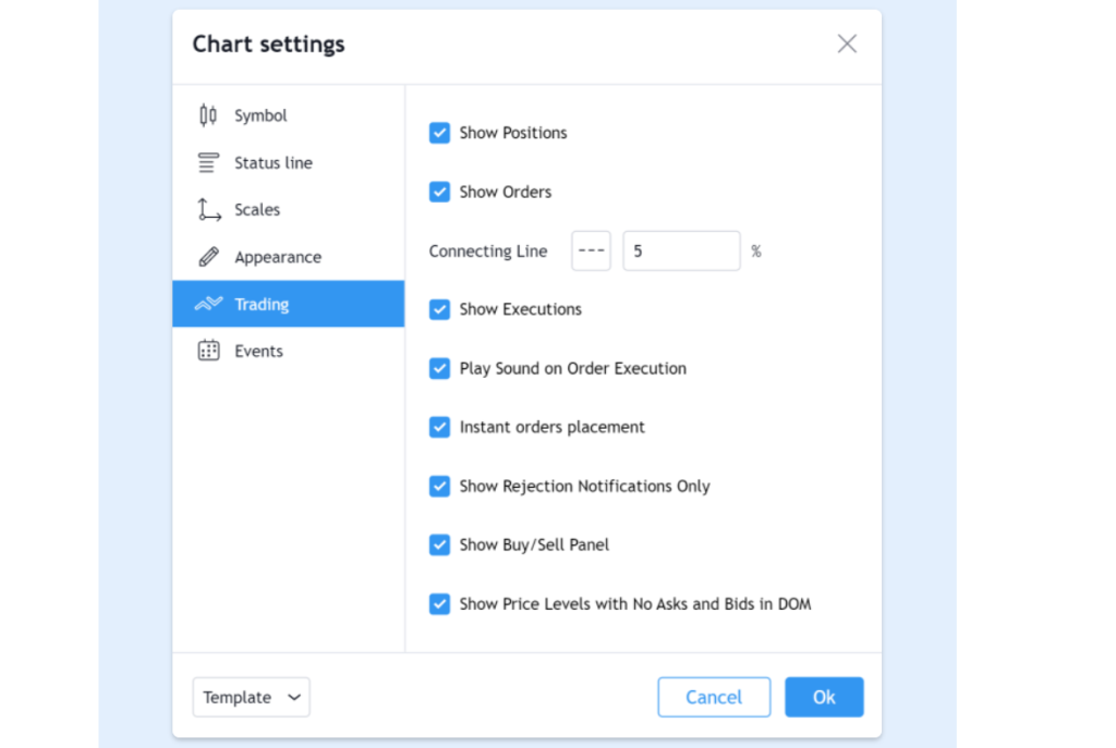 TradingView Settings