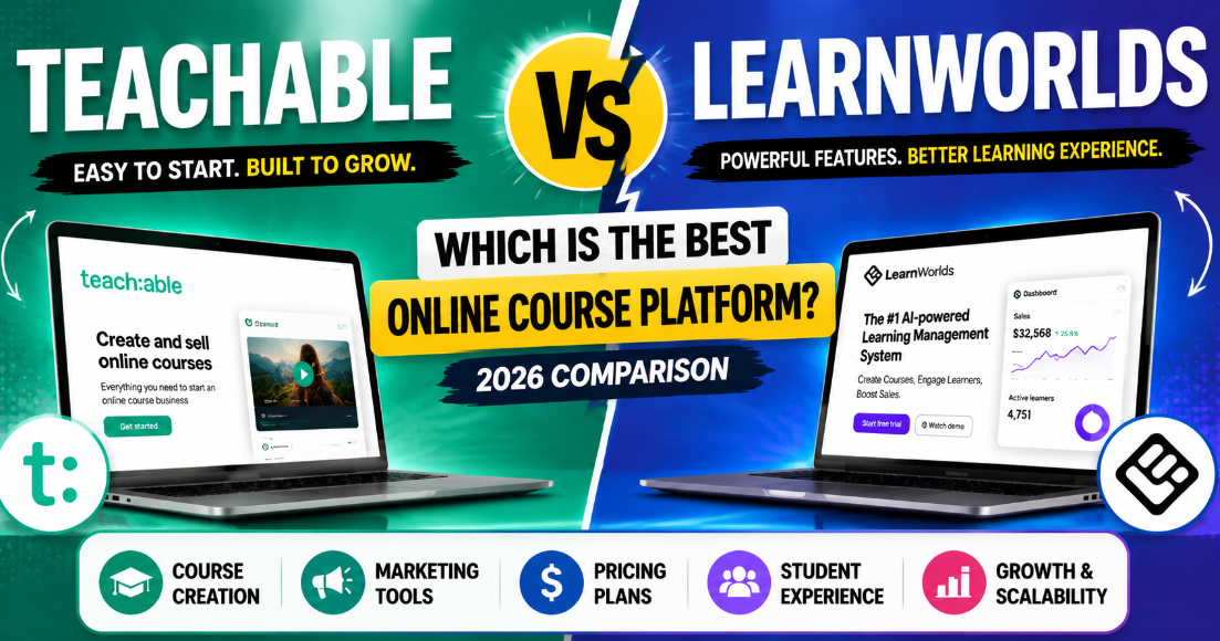 Teachable vs LearnWorlds: Which is Right for You in 2026?